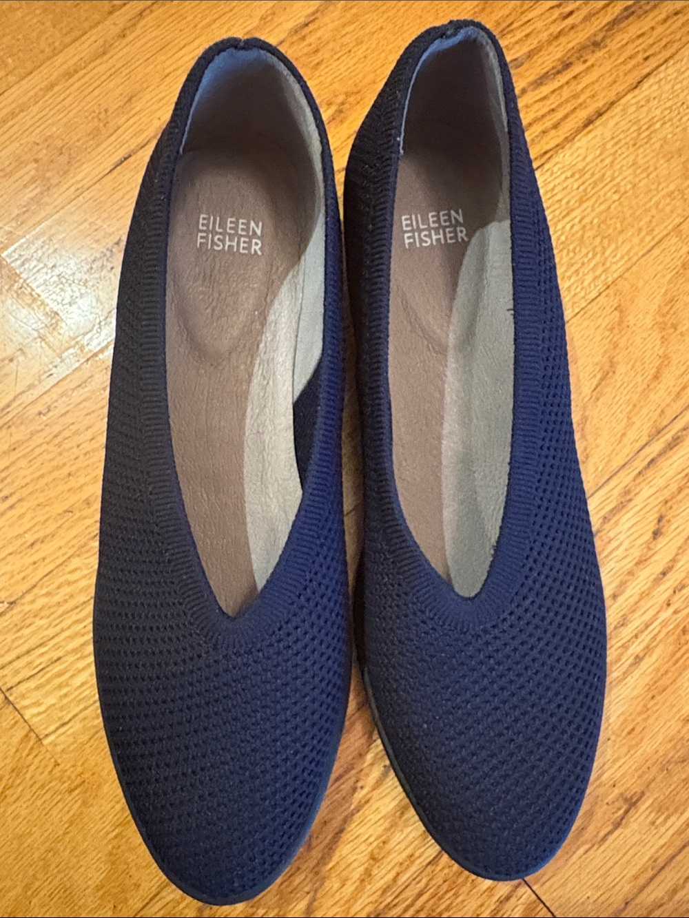 Eileen Fisher Heaven Navy Knit Ballet Flats size 9.5